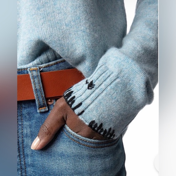 Zadig & Voltaire Vivi Patch Star Sweater Jumper Pullover Top Cashmere Size S - Picture 3 of 3